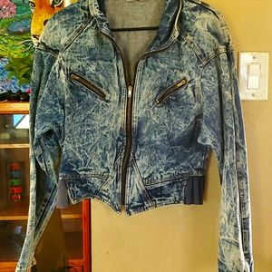 Vintage 80s acid wash Jacket
